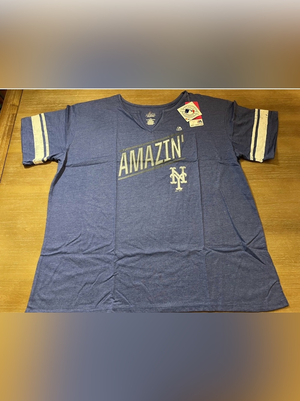 NEW NWT - New York Mets - MLB Majestic Women's Plus-Size 2X T-shirt